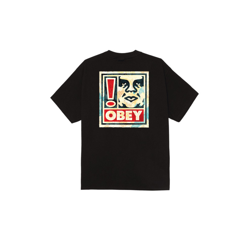 Obey Exclamation Tee Black – T-shirt noir streetwear graphique