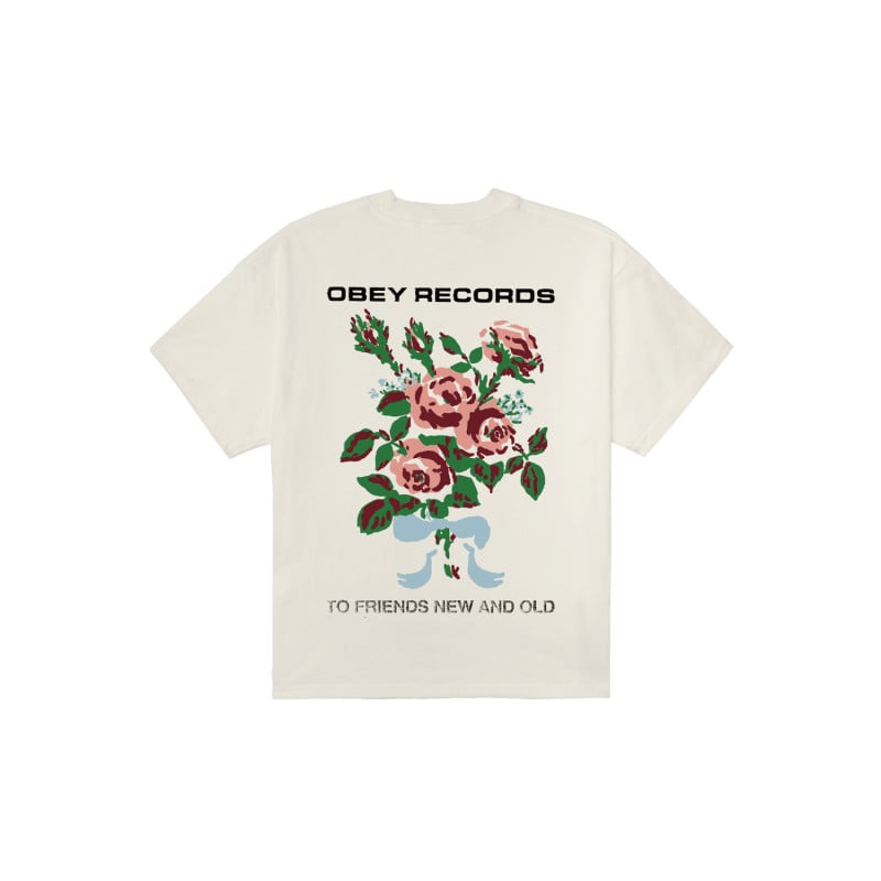 T-shirt OBEY To New And Old Friends Vintage White – Tee Streetwear