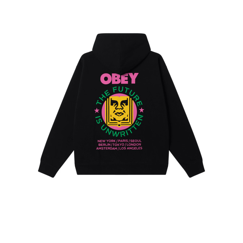 Sweat à Capuche OBEY Future Unwritten Hood Black – Hoodie Streetwear Homme