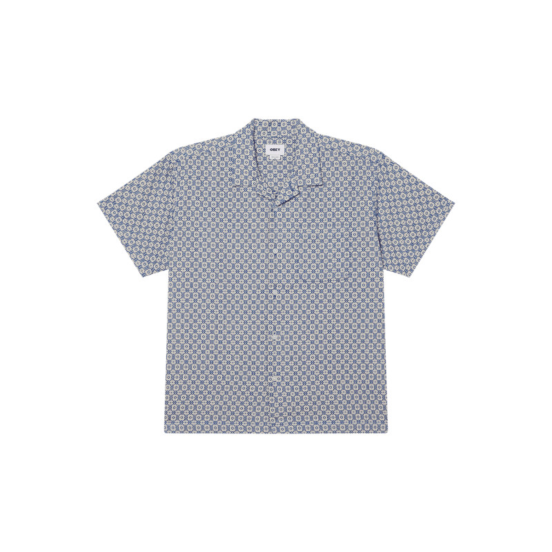 Chemise OBEY Adrian Woven Unbleached Multi – Streetwear Homme