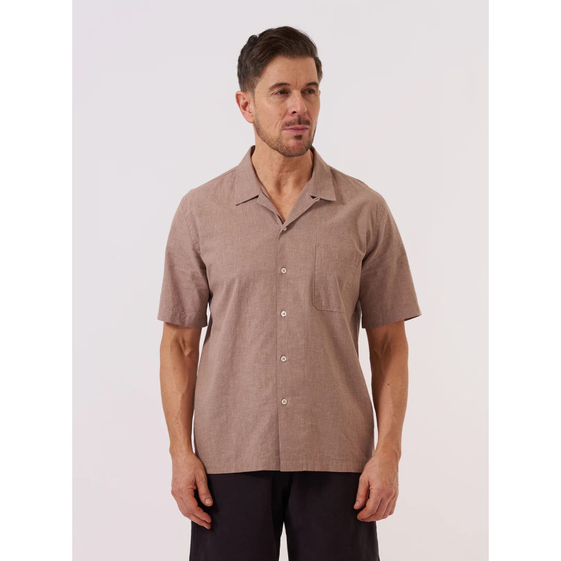 Universal Works Road Shirt Brown – Chemise Lin Homme Été