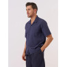 Universal Works Road Shirt Navy – Chemise Lin Homme Été