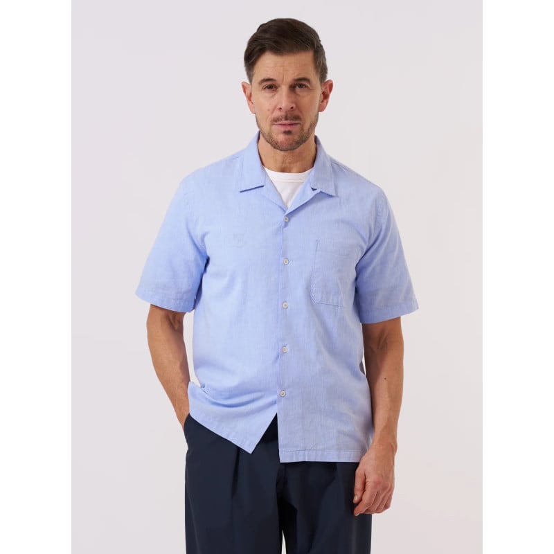 Universal Works Road Shirt Sky Blue – Chemise Lin Homme Été
