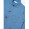 Universal Works Bakers Overshirt Washed Indigo – Surchemise Herringbone Homme