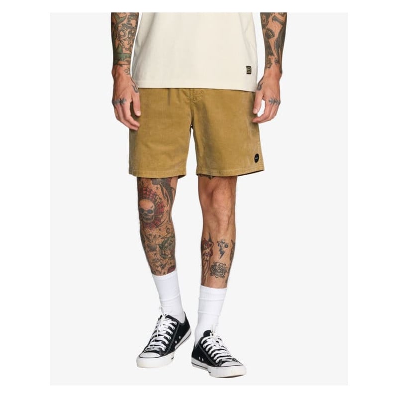 Short RVCA Escape Elastic Cord Ochre – Short Homme Velours Côtelé