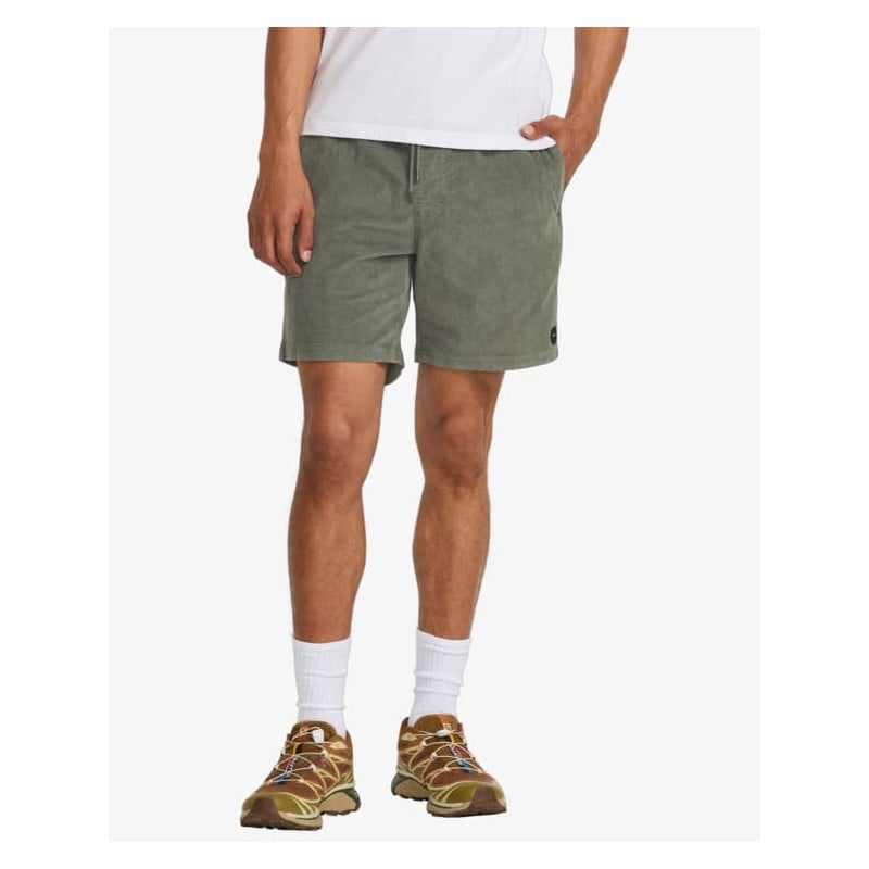 Short RVCA Escape Elastic Cord Sage Leaf – Short Homme Velours