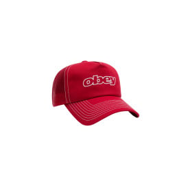 OBEY FORM TRUCKER CAP TRUE RED