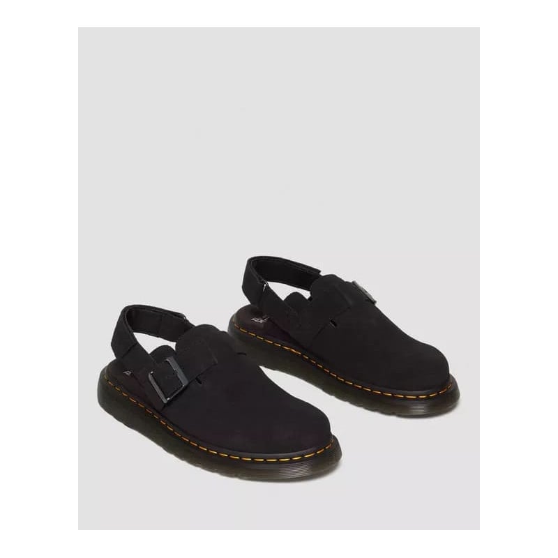 Dr. Martens Jorge II Black Suede – Mules Homme & Femme en Daim Noir