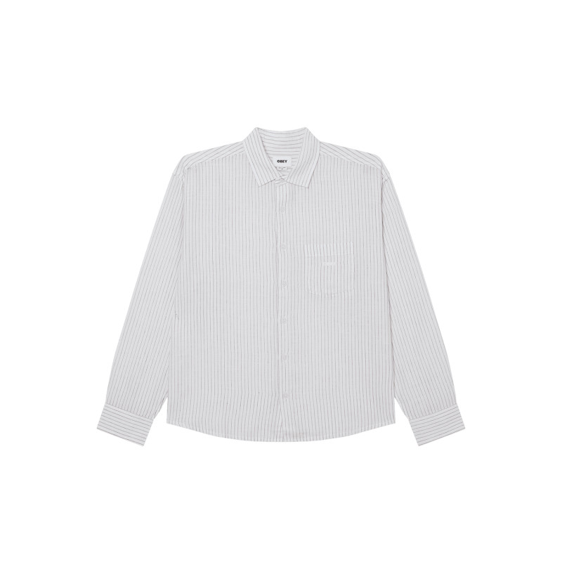 Chemise OBEY Nelson Woven White Multi – Style Streetwear Élégant
