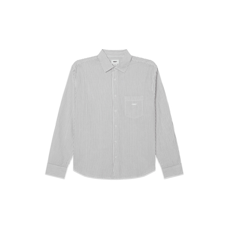 Chemise OBEY Nelson Woven White Multi – Style Streetwear Élégant