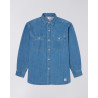 EDWIN Work Shirt Light Blue Used – Chemise en Denim Homme