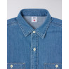 EDWIN Work Shirt Light Blue Used – Chemise en Denim Homme