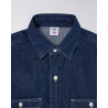 EDWIN Work Shirt Blue Dark Used – Chemise en Denim Homme Workwear