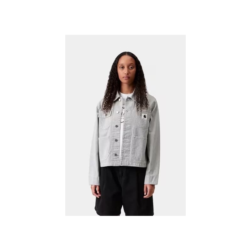 Carhartt WIP W’ Mercer Chore Coat Stripe Graphite Stone