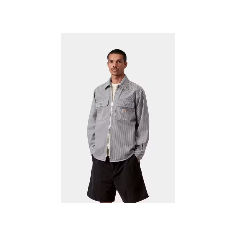 Carhartt WIP Mercer Shirt Graphite Wax Stone Washed – Chemise Workwear