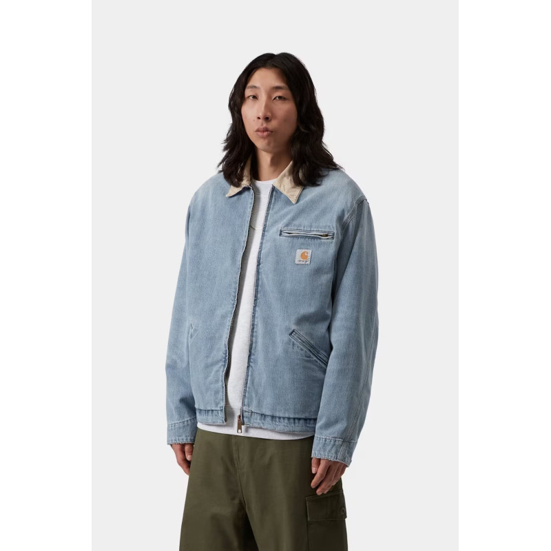 Carhartt WIP OG Detroit Jacket Blue Dusty H Brown – Veste Workwear Iconique