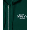 Sweat Zippé OBEY Oval Zip Hood Rainforest – Hoodie Streetwear Homme
