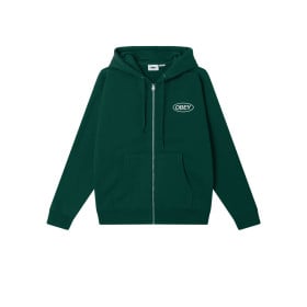 OBEY OVAL ZIP HOOD RAINFOREST