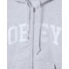 Sweat Zippé OBEY Collegiate Ash Grey – Hoodie Streetwear Homme