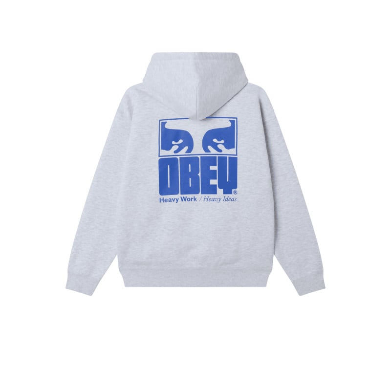 Sweat à Capuche OBEY Heavy Ideas Ash Grey – Hoodie Streetwear Homme