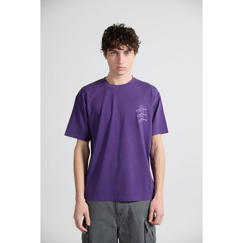 T-shirt Bisous Skateboards Cigarette Violet