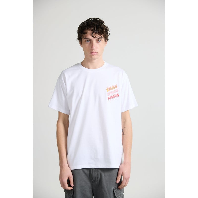 T-shirt Bisous Skateboards Hot Bisous Blood White