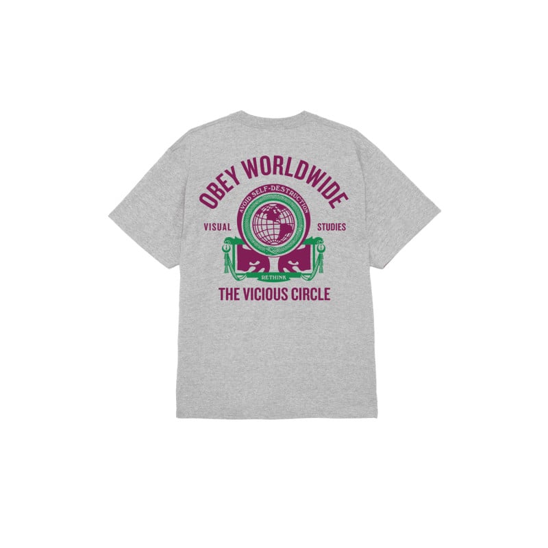 T-shirt OBEY Vicious Circle Heather Grey | Streetwear
