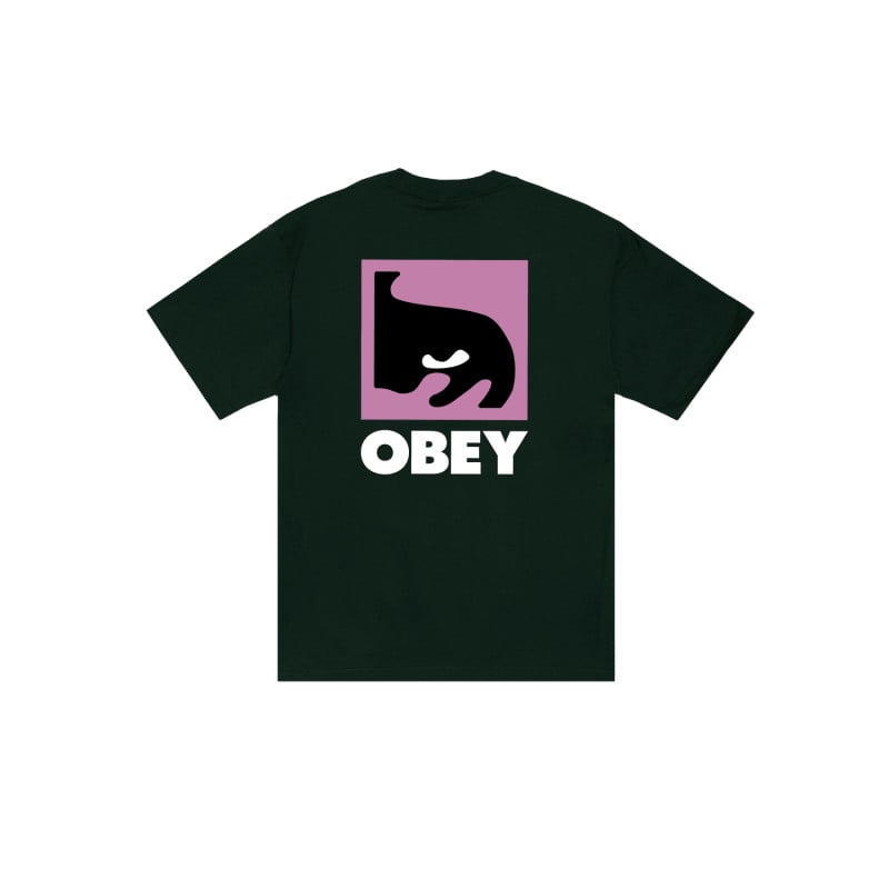 OBEY Quarter Eye Icon Tee Forest Green | Art Street