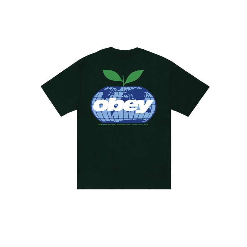 OBEY Intercontinental Tee Forest Green | Art Street & Graphic
