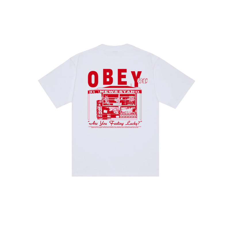 OBEY Newstand Tee White | Art Street & Graphic