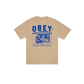 OBEY NEWSTAND TEE SAND