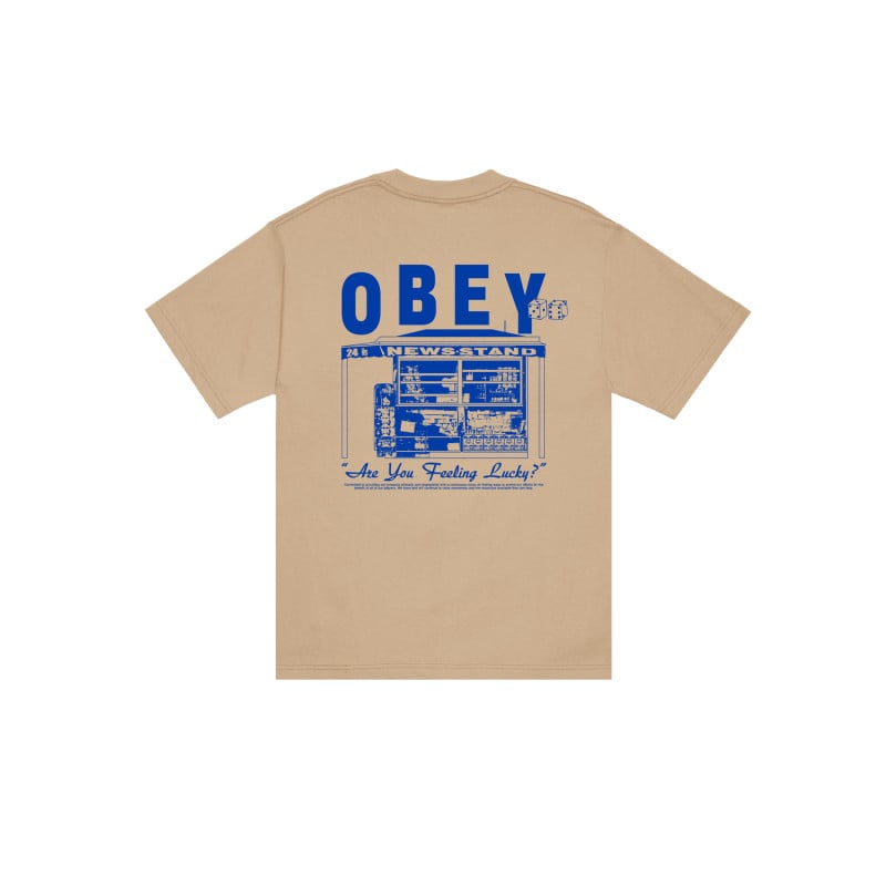 OBEY Newstand Tee Sand | Art Street & Graphic