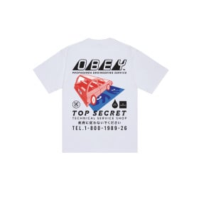 OBEY TOP SECRET TEE WHITE