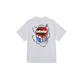 OBEY REAL SPILL TEE WHITE