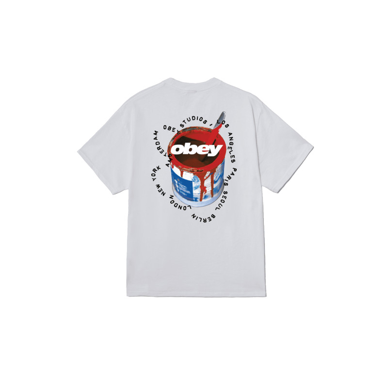 OBEY Real Spill Tee White | Art Street & Graphic