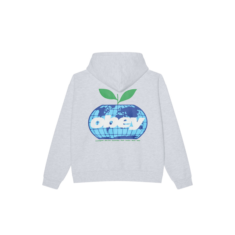 OBEY Intercontinental Extra Heavy Hood Ash Grey | Streetwear