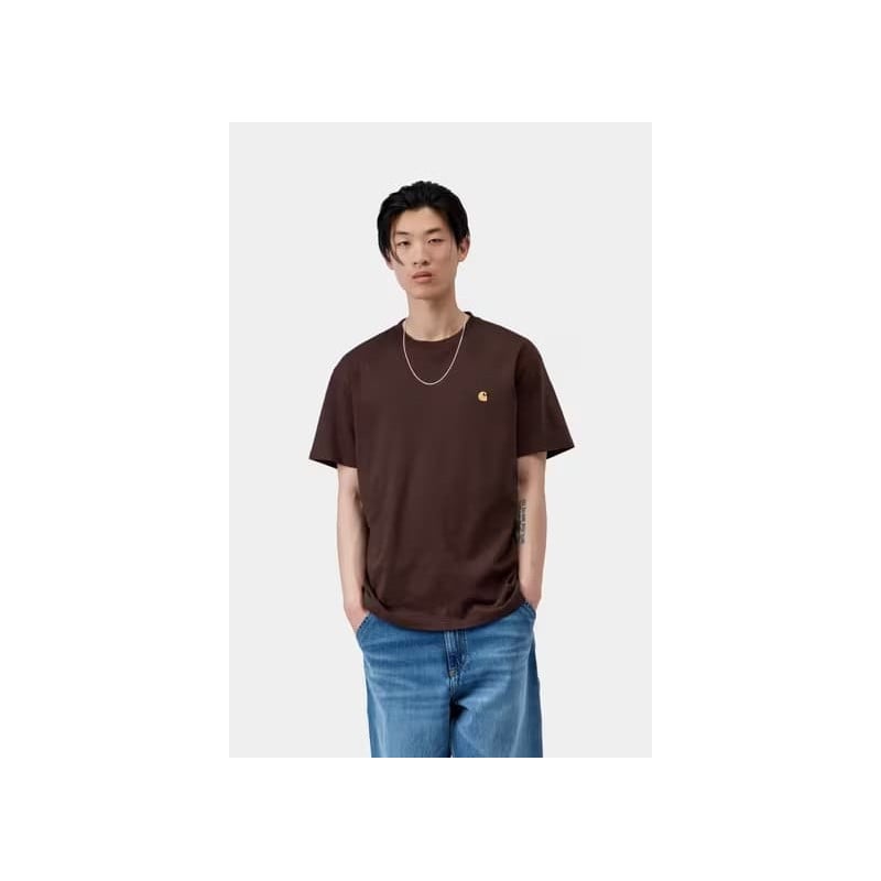 Carhartt WIP Chase T-Shirt Palisander Gold | Streetwear