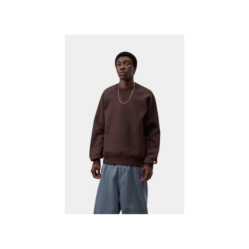 Carhartt WIP Chase Sweat Palisander – Sweat-shirt Homme Logo Brodé