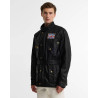 Barbour International Union Jack Wax Jacket Black | Heritage Moto