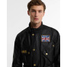 Barbour International Union Jack Wax Jacket Black | Heritage Moto