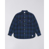 Edwin Work Shirt Heavy Flannel Plaid Navy Green