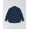 Edwin Work Shirt Heavy Flannel Plaid Navy Green