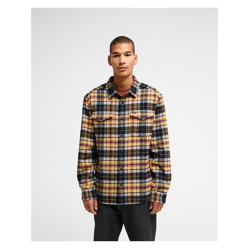 RVCA Hugues Heavy Flannel Shirt Ochre | Workwear