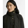 Barbour Kirklees Checked Wax Jacket Olive | Veste Femme