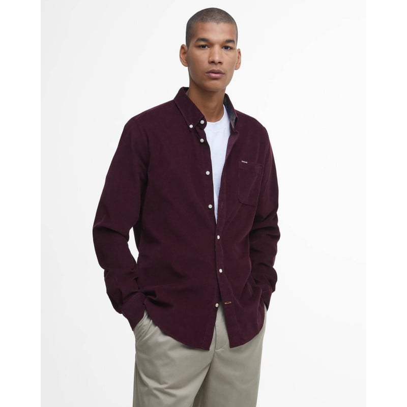 Barbour Ramsey Tailored Cord Winter Red | Chemise Velours Hiver