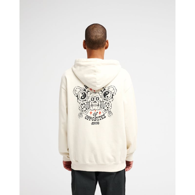 RVCA BALANCE HOOD ZIP  BLANC SLB