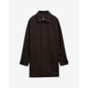 Barbour Lorden Check Wool Overcoat Dark Oak | Manteau Homme
