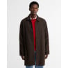 Barbour Lorden Check Wool Overcoat Dark Oak | Manteau Homme