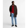 Barbour Lorden Check Wool Overcoat Dark Oak | Manteau Homme