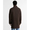 Barbour Lorden Check Wool Overcoat Dark Oak | Manteau Homme